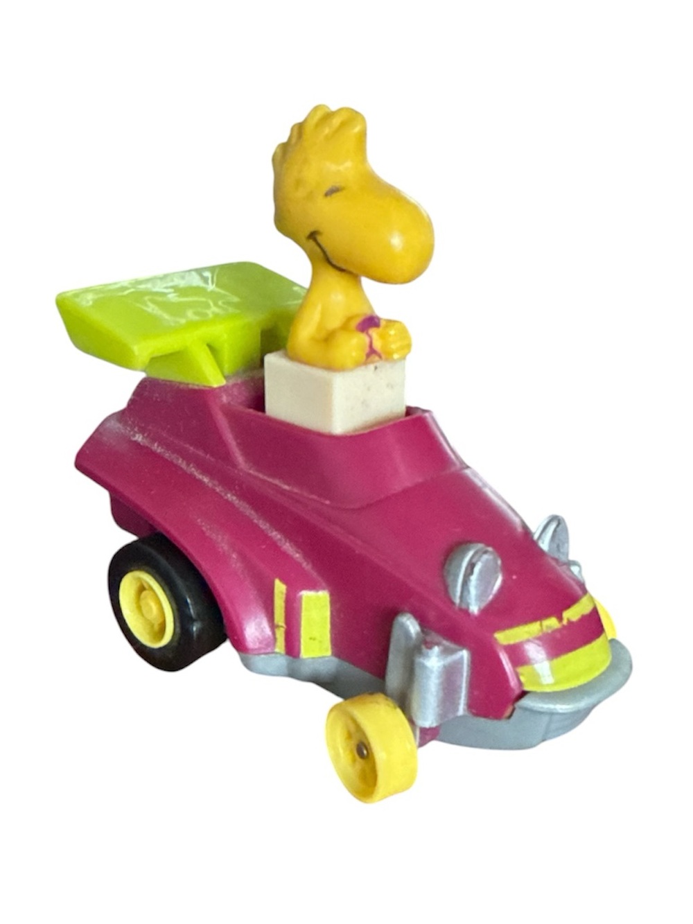 1989 McDonald’s Peanuts WOODSTOCK Happy Meal Toy 1965-1972 Race Car Wind-Up